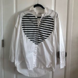 Madewell Button-Up Heart Blouse
